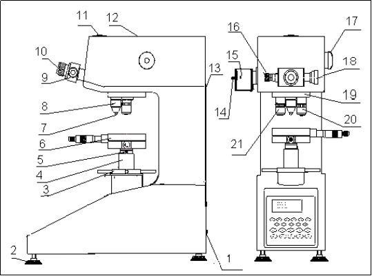 手盤手動轉塔顯微硬度計YHV-1000(圖4) 1-211130232115556.png